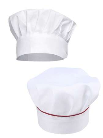 1 st andningsbar kockhatt, arbetshatt för arbetskläder, lämplig för hotellkök, cateringkockmössa, bageri tårtmössa