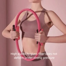 1pc Yoga Pilates Ring, Body Stretching Hoop, Fitness Equipment For Workout Training And Postpartum Recovery - Blue - View 3