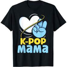 K-POP Mama K-Pop Music Korean Lover Cute Mom Mother Mommy T-Shirt Women Kids T-Shirt Daily T-Shirt Women Kids Girls T-Shirt