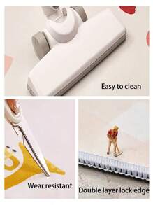 1 块复古三叶草图案厨房地垫，防滑、防污，适用于房间装饰、客厅、浴室、卧室地毯、门垫、区域地毯和户外地毯，采用涤纶纤维材料制成，易于清洁和机洗，适合所有季节和节假日。