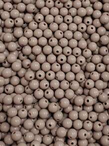 Kit 500 Beads 5 Colors Pearls 6mm With Hole Bead Jewelry And Crafts - Milky Neon Green, Light Blue, Orange, Cream and Brown - View 5