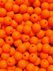 Kit 500 Beads 5 Colors Pearls 6mm With Hole Bead Jewelry And Crafts - Milky Neon Green, Light Blue, Orange, Cream and Brown - View 3