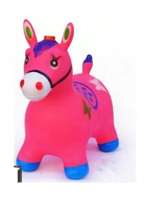 1pieza 50*42*24cm Animal mantable saltarin inflable con musica sonido. - Rojo - Ver 2