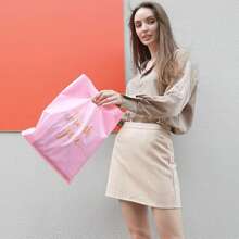 10/50/100 Pieces, Thank You Gift Bag, 3-Size (11.87 * 7.87in, 9.84 * 7.87in, 7.87 * 5.91in) Small Plastic Shopping Bag With Handle, Thank You Gift Bag, Party Store Bulk Commodity Bag - Multicolor - View 7