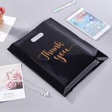 10/50/100 Pieces, Thank You Gift Bag, 3-Size (11.87 * 7.87in, 9.84 * 7.87in, 7.87 * 5.91in) Small Plastic Shopping Bag With Handle, Thank You Gift Bag, Party Store Bulk Commodity Bag - Multicolor - View 12