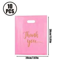 10/50/100 Pieces, Thank You Gift Bag, 3-Size (11.87 * 7.87in, 9.84 * 7.87in, 7.87 * 5.91in) Small Plastic Shopping Bag With Handle, Thank You Gift Bag, Party Store Bulk Commodity Bag - Multicolor - View 27