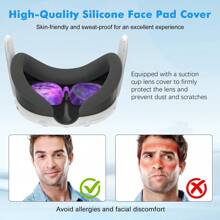 Silicone Cover Set For Meta Quest 3, Upgraded Design Full Protection For Quest 3, Ideal Present For Birthday And Christmas