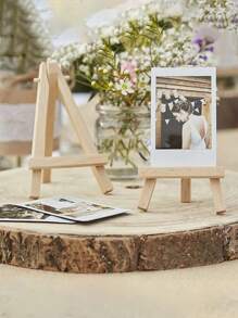6pcs/Set-Wood Display Easels, Wedding Table Decor Diy Tripod, Mini Wooden Tripod Display Easel Stand,Mr Mrs Wedding Love Rustic Wedding Engagement Decor Frame Painting Poster,Wedding Table Number Displaying Cards, Small Canvases,Photos,Painting Craft Artist Tripod