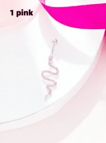 Women's Copper Zirconia Stone Snake Belly Button Piercing, Sexy Animal Body Jewelry Navel Ring, Party Accessories Copper Jewelry