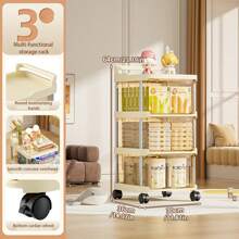 1 件抽屉式收纳车，便携式收纳车，多功能收纳车，适用于客厅、梳妆台、卧室、厨房，用于化妆品、日用品、婴儿用品、厨具 - 彩色 - 查看 13