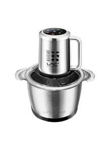 LAC Moedor de carne elétrico multifuncional doméstico, modelo mais recente, com tomada europeia, tela sensível ao toque, recipiente de aço inoxidável de 3 litros, trava, para picar carne, temperos e alho