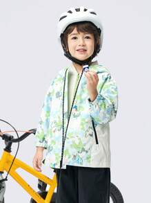 Balabala Boys' Fleece Hoodie, Warm Two-Piece Spring Jacket Set - Brown - View 3