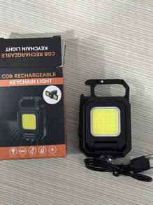 1 pièce Ultra-compacte Lumière de travail USB COB - Lampe de poche haute puissance 800mAh avec aimantation - L'outil de camping portable parfait pour les urgences