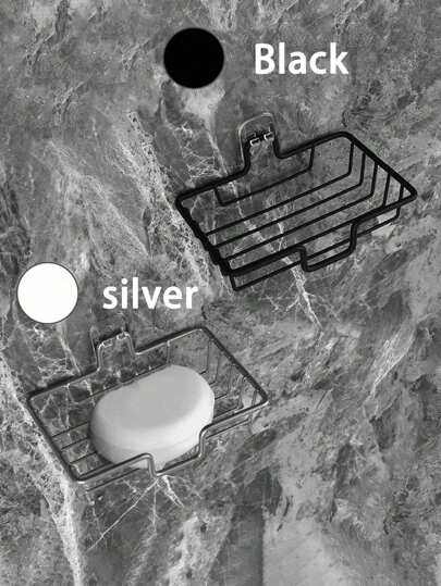 1 adet Paslanmaz Çelik Sabunluk, Delme Gerektirmez, Metal Duvara Monte Sabunluk, Kare Sabunluk, Kalıp Sabunluk, Kendinden Yapışkanlı Duvar Sabunluk Tepsisi, Kendinden Tahliyeli Sabunluk, Banyo/Mutfak/Duş Duvarı/Sünger İçin Uygun, Yerden Tasarruf Sağlayan Banyo Aksesuarı