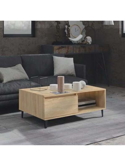 VidaXL Coffee Tafel 90x60x35 Cm Processed Wood Sonoma Oak