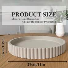 1 Stück klassischer runder dekorativer Tablett aus Marmor-Harz Pulver, modisches Akzenttablett für Couchtische, Regale und Konsolen Dekoration, perfekt für Innen- und Außen Dekorationen, Küchendekorative Schale, Wohndekorations Tablett, Obstschale