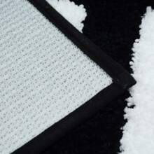 1pc 20" X 32" Bathroom Mat Non-Slip Microfiber Absorbent Bathroom Rug For Apartment Black Bathroom Mat For Tub And Shower Machine Washable Cute Bathroom Rug Fun Bathroom Decor - 黑白 - 查看 7