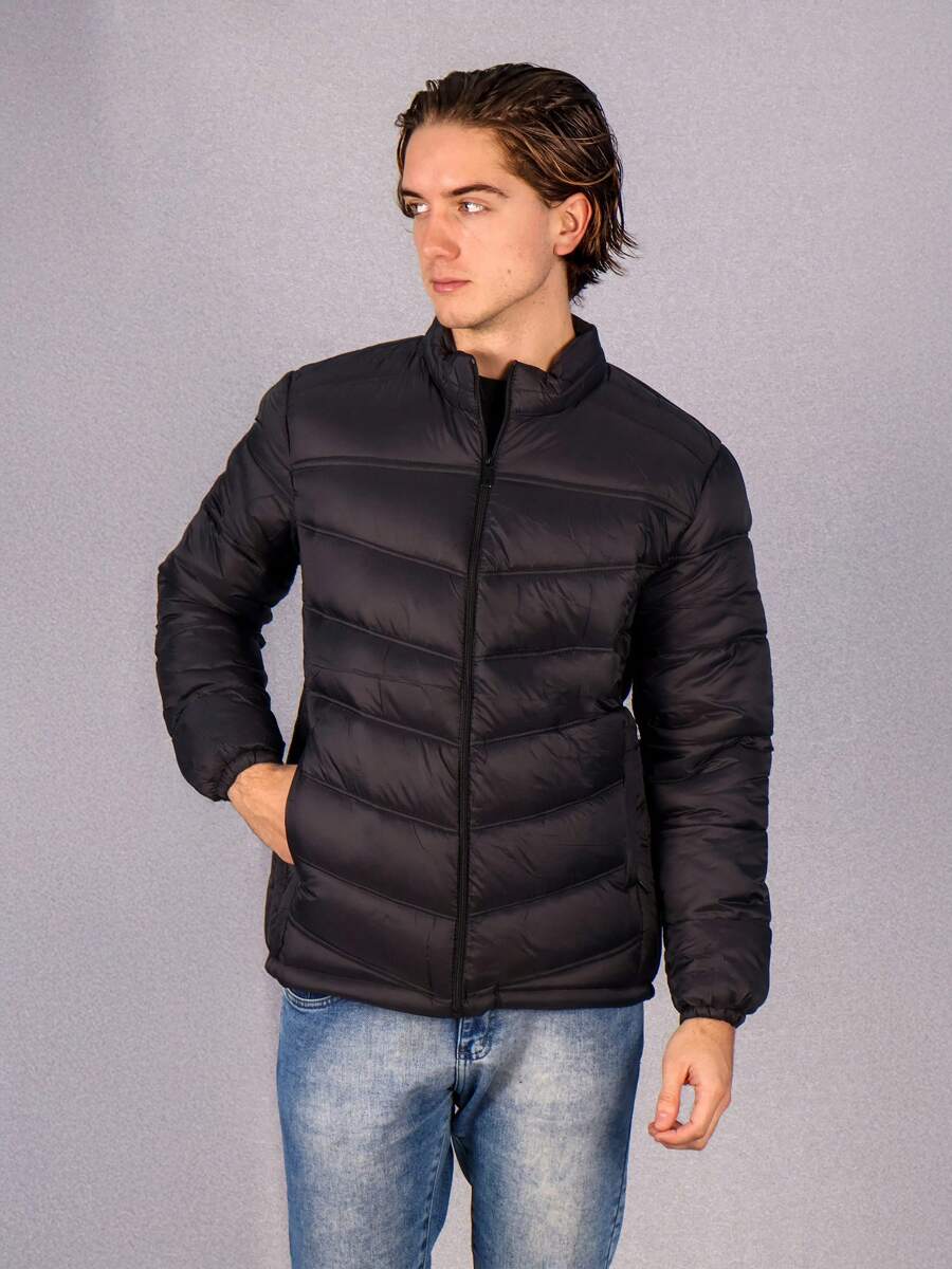 Chamarra acolchada para hombre, Colección Arctic - Negro - Ver 1