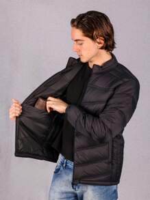 Chamarra acolchada para hombre, Colección Arctic - Negro - Ver 6