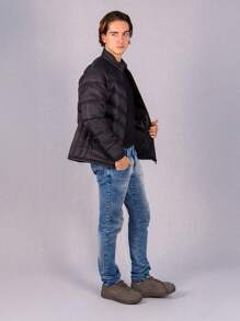 Chamarra acolchada para hombre, Colección Arctic - Negro - Ver 4