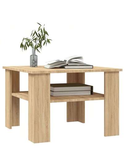 VidaXL Coffee Tafel 60x60x42 Cm Processed Wood Sonoma Oak view 3