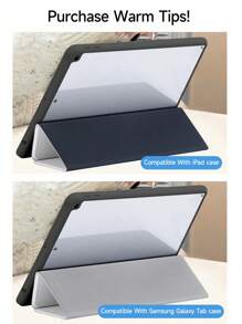 Ayotu Apple Dog 1 件可爱动物保护壳兼容 iPad 10.2 英寸 2021/2020/2019 iPad 第 9/8/7 代，兼容 iPad Pro 11 英寸 2024，带笔架，支持自动睡眠/唤醒盖，具有防摔功能 - 白色 - 查看 7