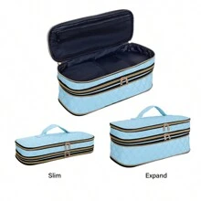 Hair Dryer Travel Carrying Case Dual-Layer, Slim Expandable Handheld Travel Storage Bag, Curling Iron Storage Bag For Dryer/Hair Tool Organizer/Style Organizer(Blue) Bag,Room Decor, Bags,Makeup Bag,Vanity,Travel,Make Up Bag,Travel Essentials,Organizer,Storage,Travel Essential,Makeup Organizer,Makeup Bags,Make Up Organizer,Organiser,Toiletry Bag,Desk Organiser,Cosmetic Bag,Makeup Pouch,Make Up Organize,Vanity Accessories,Make Up Pouch,Make Up Bags