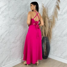 Women Two-Piece Outfits - Hot Pink - View 6