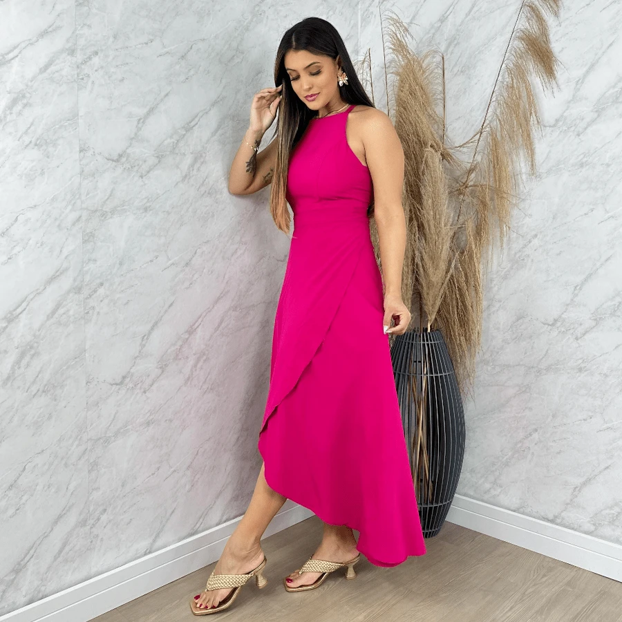 Women Two-Piece Outfits - Hot Pink - View 1