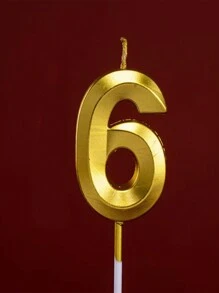 1 Nến sinh nhật số 0-9 tuổi Nến chữ số dùng để nướng bánh Trang trí tiệc - Vàng - Xem 8