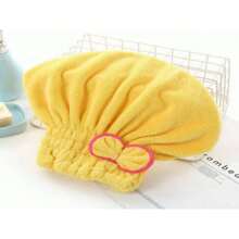 1 件超强吸水速干加厚干发毛巾帽，女士头发包裹浴帽，女士情人节礼物生日男朋友女朋友 - 黃色 - 查看 1
