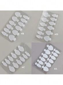 Dual Forms French Forma Stickers Reusable Silicone Nail Mould French Lines Guides Extension Gel Tips Manicure Extend Tools,Nail Supplies,Nail Tools,Nail Art Tools,Back To School,Nails,Nail Tools For Press On Nails - Clear - View 5