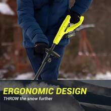 GEWNA 24V Cordless Snow Shovel, 13-Inch Electric Snow Blower With 4.0Ah Battery & Charger, 16.5FT Throw Distance, Powerful Brushless Motor For Effortless Snow Removal On Patio, Deck, Driveway - 綠色 - 查看 5