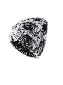 Y2K grafisches randloses Cap, Gothic-Stil gestrickter Beanie, Outdoor Wintermütze für Männer & Frauen, einfarbige, lässige, süße, straßenbohemien-acrylische, unisex gestrickte Mütze für alle Jahreszeiten