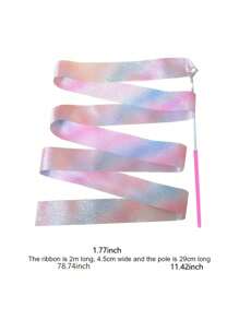 1pc Dance Ribbon, Suitable For Rhythmic Gymnastics, Gymnastics And Ballet Twirling - Multicolor - View 7