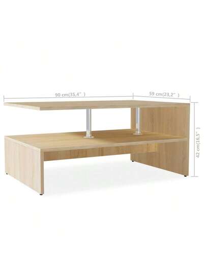 VidaXL Coffee Tafel 90x59x42 Cm Processed Wood Oak view 7