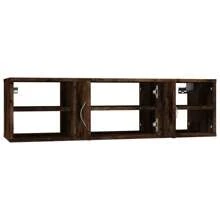 Stylish Smoked Oak Wall Shelf 100x29 Cm Engineered Wood Storage Solution - Brown - View 5