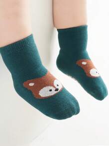 5 Pairs Autumn/Winter New Dot Grip Cartoon Baby Anti-Slip Socks, Toddler Socks