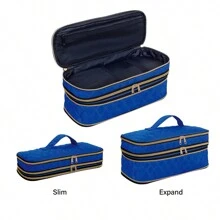 Hair Dryer Travel Carrying Case Dual-Layer, Slim Expandable Handheld Travel Storage Bag, Curling Iron Storage Bag For Dryer/Hair Tool Organizer/Style Organizer(Blue) Bag,Room Decor, Bags,Makeup Bag,Vanity,Travel,Make Up Bag,Travel Essentials,Organizer,Storage,Travel Essential,Makeup Organizer,Makeup Bags,Make Up Organizer,Organiser,Toiletry Bag,Desk Organiser,Cosmetic Bag,Makeup Pouch,Make Up Organize,Vanity Accessories,Make Up Pouch,Make Up Bags
