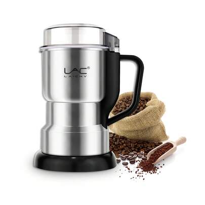 LAC 1pc Lightweight & Portable EU Plug Electric Coffee Grinder For Home Use, Fast Grinding Coffee Beans, Nuts & Spices With Handle