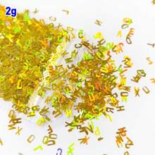 12 Colors Letters Art Glitters Sequins, Laser Gold 3D Letter Flakes Alphabet Epoxy Resin Art Presents Designs, Accessories For Women Girls Valentine's Day Love Gifts, Decorations Shine Letters DIY Art Stickers Decals