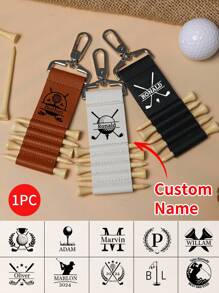 1pc Custom Engraved Leather Golf Bag Tag, Personalized Golf Tee Holder, Golf Gift For Men, Groomsmen Gifts, Gifts For Him, Custom Golf Accessories,Father's Day Gifts, Grandpa's Gifts,New Year Gifts, Christmas Gifts, Thanksgiving Gifts,Dawg,Engraved, ,Stainless,Colorful,Cute,Adorable,Funny,Kawaii,Y2K,Stylish,Unisex,Casual,Custom,Personalized,Unique,Customized,Ideal Gifts For Him,Ideal Gifts For Her,Her,Boyfriend,Girlfriend,Family,Friends,Children,For Anniversaries,For Birthdays,For Graduation,For Housewarming,For Weddings,Bag Charms
