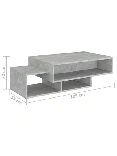 VidaXL Coffee Tafel 105x55x32 Cm Processed Wood Concrete Grijs view 7