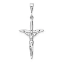 Diamond2Deal 14k White Gold Passion Pendant (L-1.65 Inch,W-0.7 Inch) 1.77 Gram