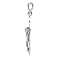 Diamond2Deal 14k White Gold Passion Pendant (L-1.65 Inch,W-0.7 Inch) 1.77 Gram