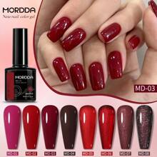 8 件装凝胶指甲油套装红色粉色半永久可浸泡 UV LED 混合凝胶清漆套装美甲沙龙 DIY 凝胶指甲设计装饰适合秋季居家