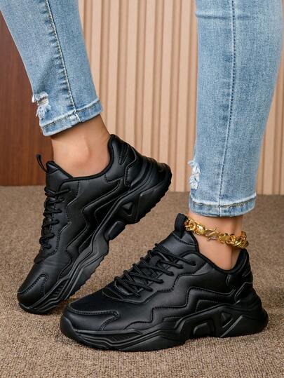 Damskie trampki codzienne, antypoślizgowe grube trampki, modne uniwersalne buty codzienne z miękką podeszwą, antypoślizgowe, odporne na zapachy, dzianinowe, oddychające, lekkie buty trekkingowe, do chodzenia po górach, modne buty sportowe z grubą podeszwą dla nastolatek, uczennice