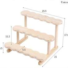 3 Tier Display Riser Stand Wooden Shelf For Perfume Organizer Perfume Display Shelf Figure Display Case Dolls Storage Rack,For Holiday Beach, Bathroom Collection, Bedroom Collection, Large Capacity