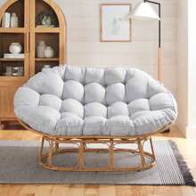 Better Homes & Gardens Double Papasan Chair, Grey Linen