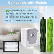 Replacement Parts Accessories For Irobot Roomba I1/I1+/I2/I3/I3+/I4+/I5/I5+/I6/I6+/I7/I7+/I8/I8+/J5/J5+/J7/E5/E6/E7 I E& J Plus Series Vacuum Cleaner Include Removable Brush Filter Dust Bag And Side Brush,Tool Accessories